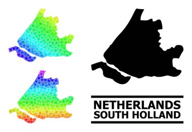 Hayalet Renkli Yıldızlar Güney Hollanda Kolajı Mozaik Haritası