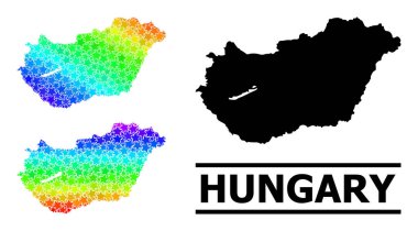 Gökkuşağı Gradyan Yıldızları Macar Kolajı Mozaik Haritası