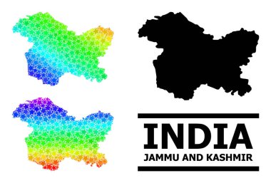 Spektral Renkli Yıldızlar Mozaik Jammu ve Kaşmir Durum Kolajı