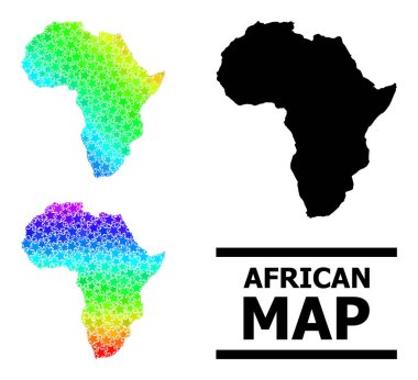 Spectral Renkli Gradyan Afrika Mozaik Haritası
