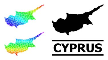 Kıbrıs Rum Kesimi 'nin Görüntü Renkli Yıldız Mozaik Haritası