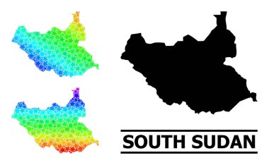Güney Sudan Kolajı 'nın Görüntü Renkli Yıldız Mozaik Haritası