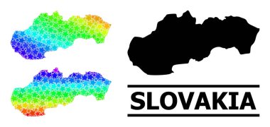 Slovakya Kolajı Tayf Gradyan Yıldız Mozaik Haritası