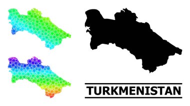 Spektrum Gradyan Türkmenistan Kolajı Mozaik Haritası