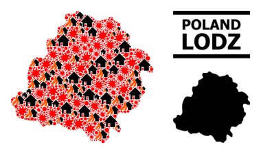 Lodz Eyaleti Savaş Kolajı Haritası