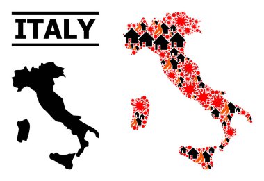 İtalya Savaş Kolajı Haritası