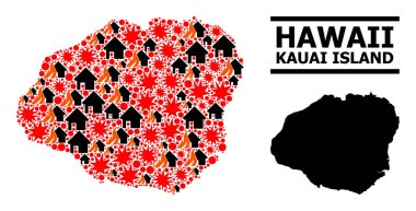 Kauai Adasının Savaş Mozaik Haritası