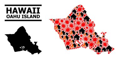 Oahu Adasının Savaş Düzeni Haritası