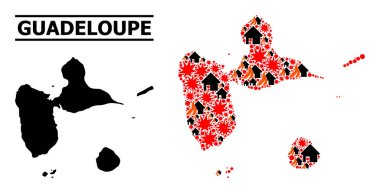 Savaş Kolajı Guadeloupe Haritası