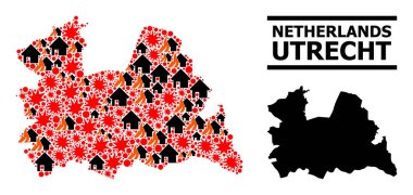 Utrecht Eyaletinin Savaş Kolajı Haritası