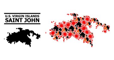 Saint John Adası 'nın Savaş Düzeni Haritası