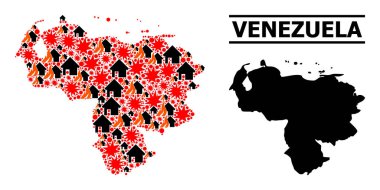 Savaş Mozaik Venezuela Haritası