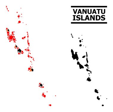 Vanuatu Adalarının Savaş Kolajı Haritası