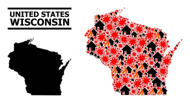 Wisconsin Eyaleti Savaş Mozaik Haritası