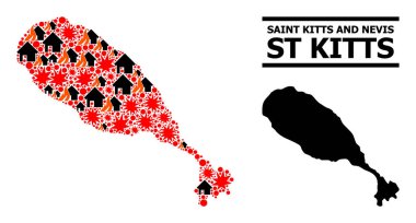 St. Kitts Adası Savaş Mozaik Haritası