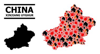 Xinjiang Uygur Bölgesi Savaş Modeli Haritası