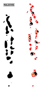 Savaş Mozaik Maldivler Haritası