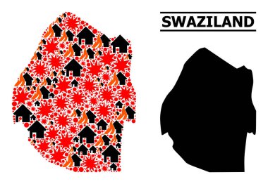 Savaş Şablonu Svaziland Haritası