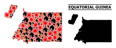 Savaş Mozaik Ekvator Ginesi Haritası