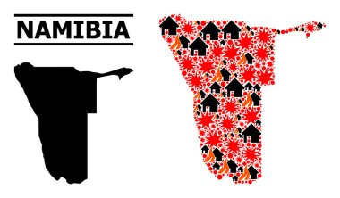 Savaş Şablonu Namibya Haritası