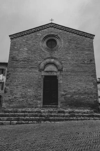 Biserica San Pietro Din Forliano Este Situată San Gimignano Provincia — Fotografie, imagine de stoc