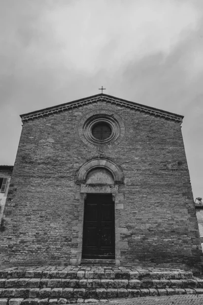 Biserica San Pietro Din Forliano Este Situată San Gimignano Provincia — Fotografie, imagine de stoc