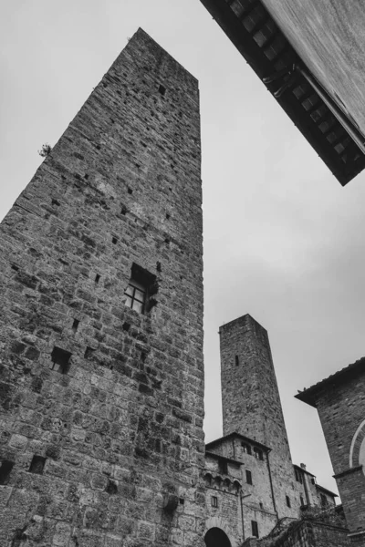 지미냐 San Gimignano 토스카나의 도시이다 세기의 성벽으로 둘러싸여 이곳의 역사적 — 스톡 사진