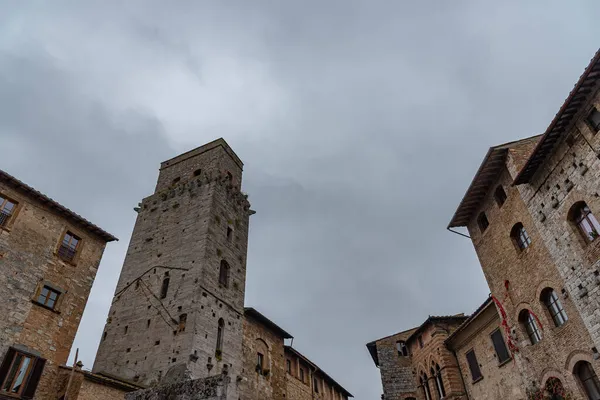 San Gimignano Una Città Della Toscana Circondato Mura Duecentesche Fulcro — Foto Stock