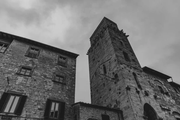 San Gimignano Egy Város Toszkánában Századi Falakkal Körülvett Történelmi Központ — Stock Fotó