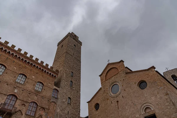 Сан Джиміньяно Місто Тоскані Оточений Стінами Xiii Століття Центральним Елементом — стокове фото