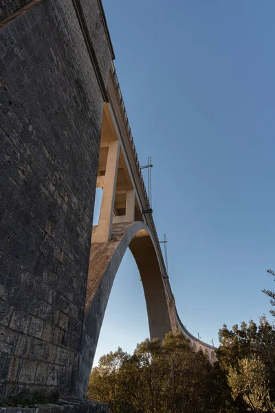 Изерния Молизе Италия Железнодорожный Мост Санто Спирито Вид — стоковое фото