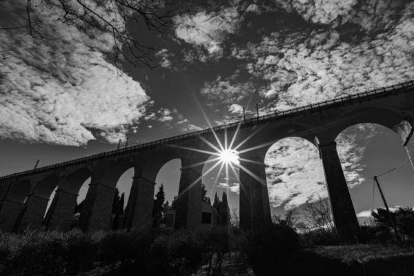 Isernia Molise Italia Puente Ferroviario Santo Spirito Vista Panorámica —  Fotos de Stock