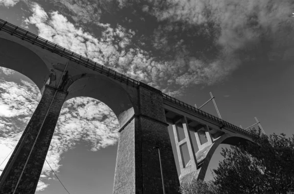 Isernia Molise Italia Ponte Ferroviario Santo Spirito Vista — Foto Stock