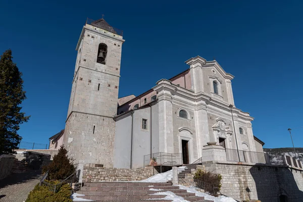 Capracotta Isernia Molise Parish Church Santa Maria Assunta Main Church — Stock Photo, Image