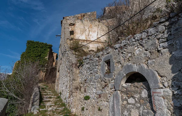 Rocchetta Volturno Formado Pela Aldeia Original Chamado Rocchetta Alta Empoleirado — Fotografia de Stock