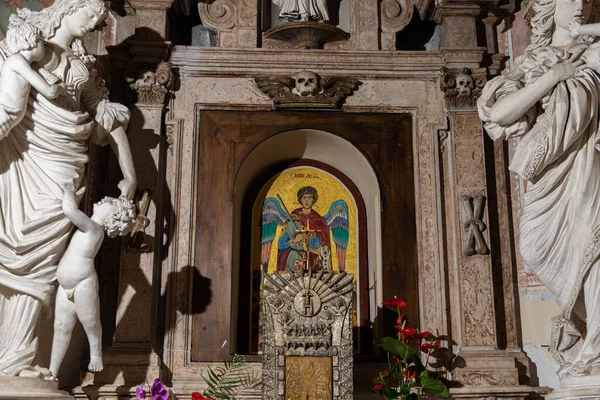 Santuario Cosma Damiano Encuentra Isernia Santuario Existe Desde 1130 Interior — Foto de Stock