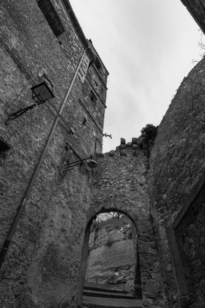 Rocchetta Volturno Tvořena Původní Vesnicí Rocchetta Alta Usazenou Obranné Poloze — Stock fotografie