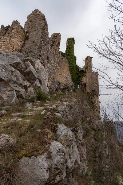 Rocchetta Volturno Formado Pela Aldeia Original Chamado Rocchetta Alta Empoleirado — Fotografia de Stock