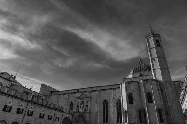 Church San Francesco Ascoli Piceno Considered One Best Italian Works — Foto Stock