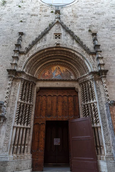 Kerk Van San Francesco Ascoli Piceno Wordt Beschouwd Als Een — Stockfoto