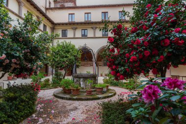 Roccamonfina 'da. Madonna dei Lattani 'nin mabedi. Monte dei Lattani 'de, deniz seviyesinden 850 metre yüksekte, Roccamonfina' nın geniş volkanik alanındaki birçok kraterden biridir..