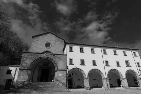 Roccamonfina Wallfahrtsort Der Madonna Dei Lattani Liegt Auf Dem Monte — Stockfoto