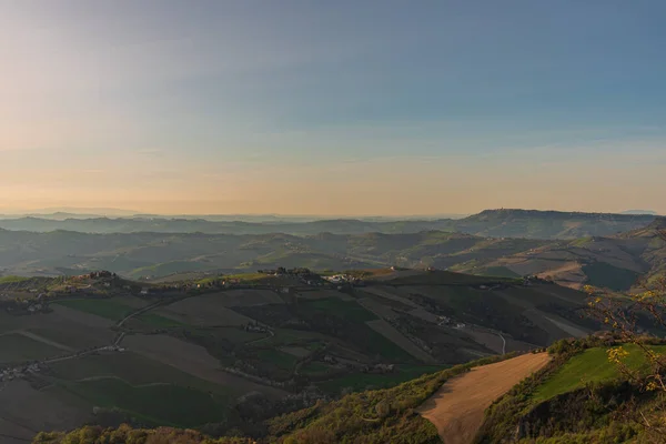 Marche Region Eastern Italy Rises Apennine Mountains Adriatic Sea — Photo