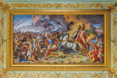 Caserta, Campania, İtalya, Vanvitellian Sarayı. Caserta 'da parkı olan bir kraliyet sarayı. Burası dünyanın en büyük kraliyet evi..