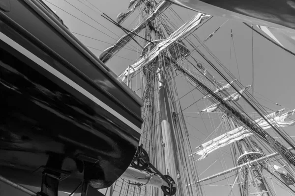 Amerigo Vespucci 号是海军的一艘帆船 是为训练海军学院的正常学员而建造的一艘训练船 — 图库照片