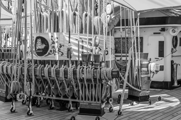 Amerigo Vespucci Deniz Harp Okulu Nun Normal Rollerinde Subay Adaylarının — Stok fotoğraf