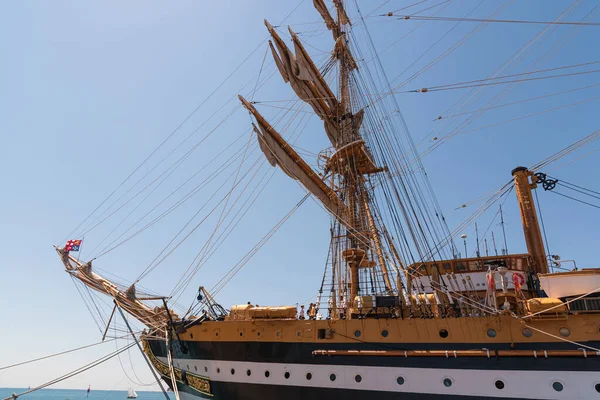 Die Amerigo Vespucci Ist Ein Segelschiff Der Marine Gebaut Als — Stockfoto