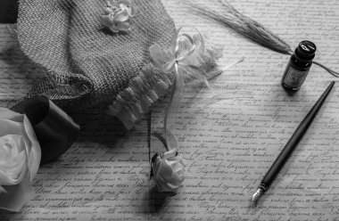 Composition for wedding with garter