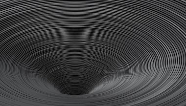 Tünel ya da solucan deliği. Dijital telgraf tüneli. Arkaplan soyut vektör resmi