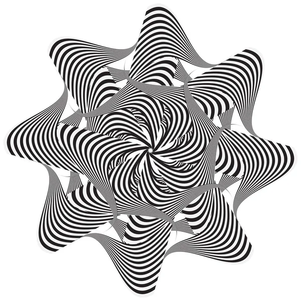 Векторная Спиральная Полосатая Конструкция Элемент Абстрактная Модель — стоковый вектор